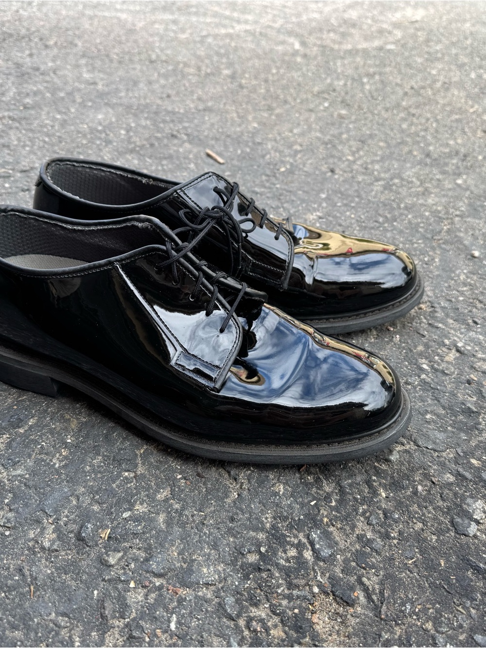 Altama maritime military Oxford Black Leather Lace-Up Dress Shoes - 10 E